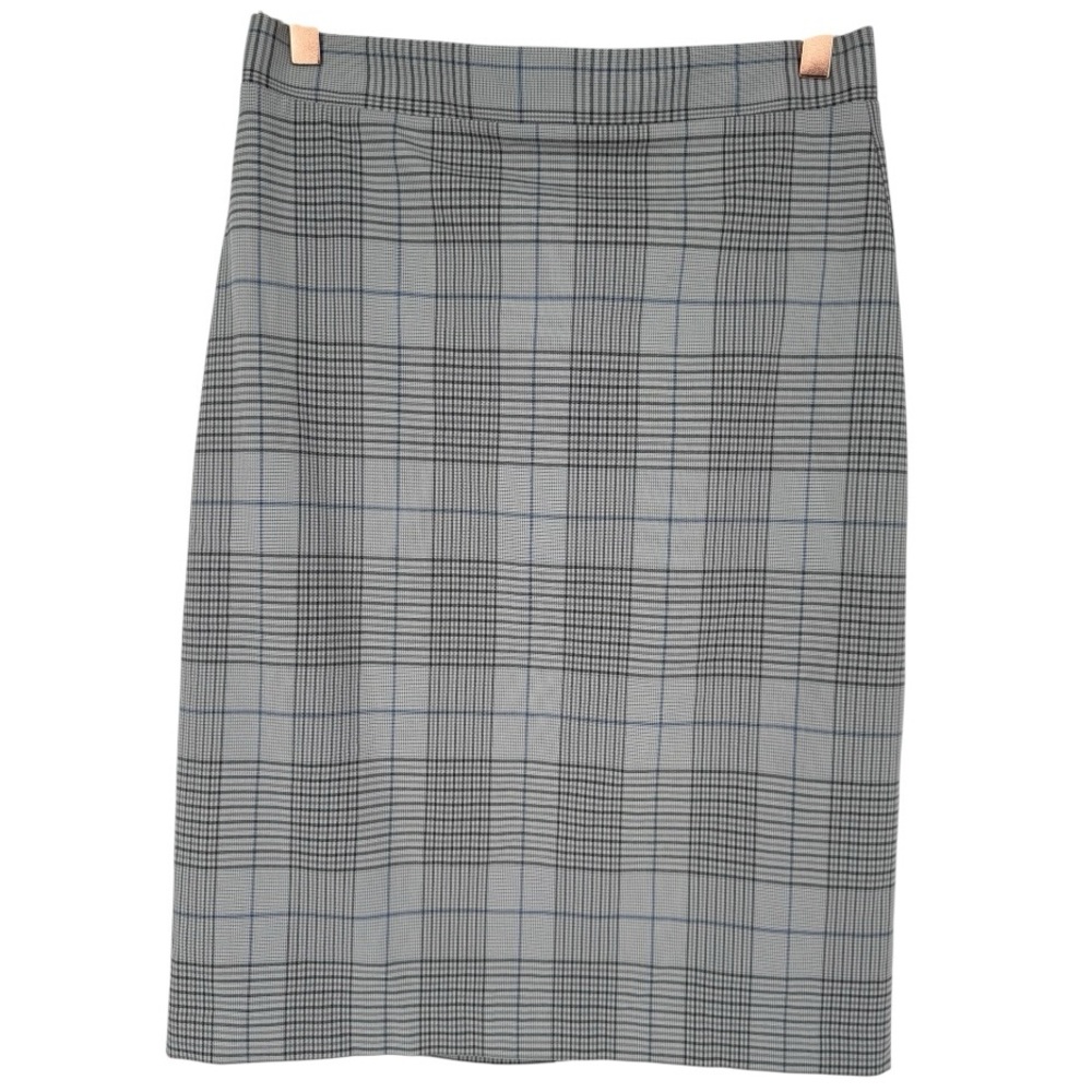 NWT Banana Republic Hayden Plaid Pull On Pencil Skirt Gray Size XS Career Office